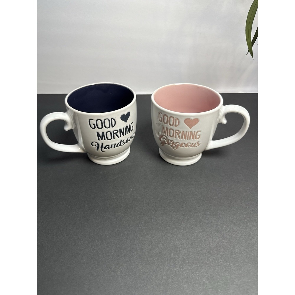 Good Morning Gorgeous and Good Morning Handsome  Set of 2 Mugs